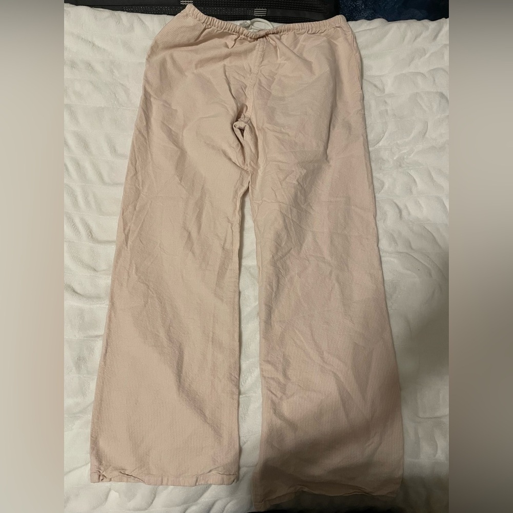 Brandy Melville Pink Striped Linen Pants - Picture 5 of 5